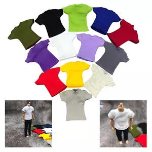 For 6" Slim Action Figure Handmade 1/12 Scale Short Sleeve T-shirt Tops Clothes - Picture 1 of 27