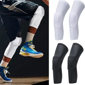 1x/2x Honeycomb Knee Pads Sport Knee Support Protector Brace Compression Sleeves - Picture 1 of 16