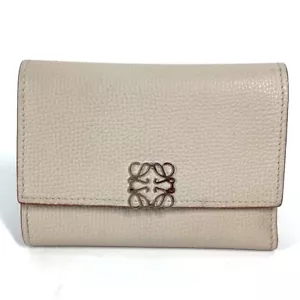 LOEWE C821S33X07 anagram Vertical wallet small wallet Trifold wallet Leather - Picture 1 of 12