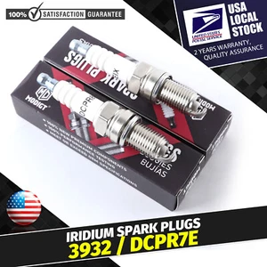 Set of 10 Spark Plugs 3932/DCPR7E New For Harley Davidson Sportster XL 883/ 1200 - Picture 1 of 17