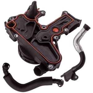 PCV Valve Crankcase Vent Cover Oil Separator + 2 Hose for Audi A4 VW GOLF 2.0L - Picture 1 of 11
