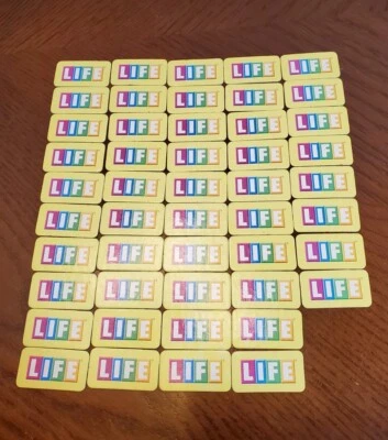 SpongeBob SquarePants The Game of Life Replacement Pieces 48 LIFE Tiles - Image 1 of 2