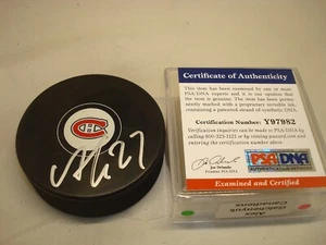 Alex Galchenyuk Signed Montreal Canadiens Hockey Puck Autographed PSA/DNA COA 1D - Picture 1 of 3