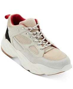 DKNY Mens STEVEN LACE UP SNEAKER Off White Size 13M - Picture 1 of 2