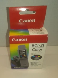Cartucho de tinta tricolor Canon BCI-21 0955A003 genuino **nueva caja sellada** - Imagen 1 de 2