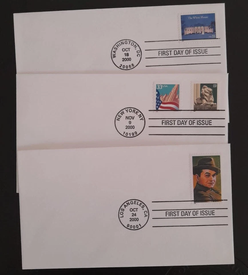SL)  2000 USA 3 ENVELOPES FDC - Image 1 of 1