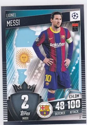 LIONEL MESSI Topps MATCH ATTAX Soccer FC BARCELONA Futbol Card INTER MIAMI HOT! - Image 1 of 2