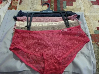 5 Упаковка темно-синий/розовый/лиловый/коричневый/горячий розовый Daisy Feuntes хипстер трусики * новый * 1 X - Изображение 1 из 2