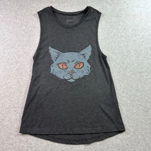 Arch Enemy Sz M Gray Tank Top Blue Cat Graphic Print - Picture 1 of 6