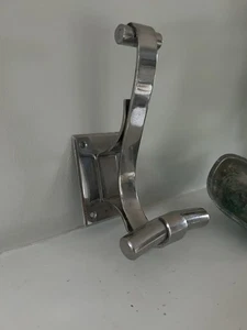 Vintage Chrome Art Deco / Mid Century Wall Mount Towel Coat Holder - Picture 1 of 6