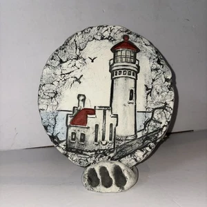 Shapes of Clay Native American Artwork Mt. St. Helens' Ash Lighthouse W/ Stand - Picture 1 of 11