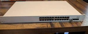 Cisco Meraki MS220-24P 24-Port Gigabit PoE+ Cloud-Managed Switch Used UNCLAIMED - Afbeelding 1 van 6