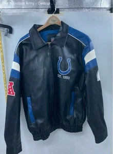 NFL Mens Multicolor Colorblock Indianapolis Colts Football Jacket Size Large - Picture 1 of 6