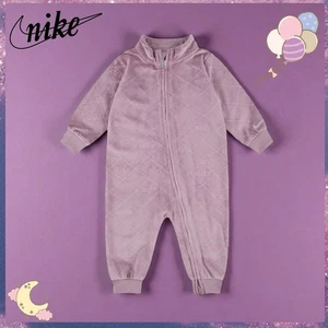 Nike Baby Girls Cozy Monogram Coverall Size 9 Months - Picture 1 of 7