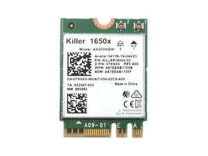 Killer Wi-Fi 6 AX1650 1650X AX200NGW 2.4Gbps Dual Band Bluetooth-Compatible 5.1 - Picture 1 of 1