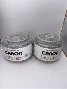 Caron Latte Cakes Yarn, ICED LEAVES & PRETTY PLUM -8.8oz, 530yds Each Set Of 2 - Picture 1 of 5