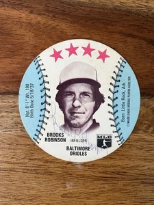 1976 MSA Discs Autographed - Brooks Robinson Towne Club Pop Centers - Picture 1 of 2