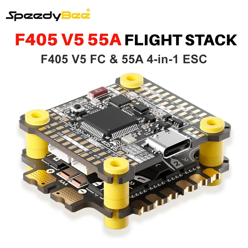 SpeedyBee F405 V5 Stack F405 V5 FC 55A ESC 4in1 3-6S For RC FPV Racing Drone - Image 1 of 4