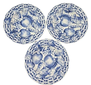Ensaladera sopa Pier 1 Imports Italia con borde azul y blanco - Juego de 3 - Imagen 1 de 19