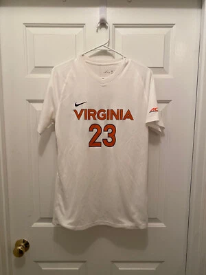 Virginia UVA Cavaliers Women's Soccer #23 Game Worn White Nike Jersey Medium - Image 1 of 4