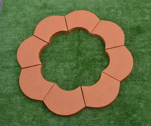 Moldes de hormigón borde flor piedra decoración de jardín bordes vendidos conjunto 2 piezas S38 - Imagen 1 de 5