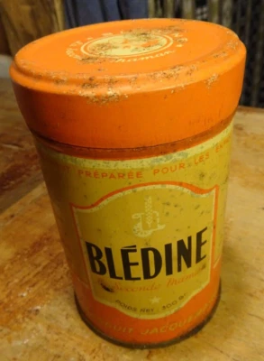 Ancienne boite tôle Blédine La seconde maman 300 g H = 13 cm - Photo 1/4