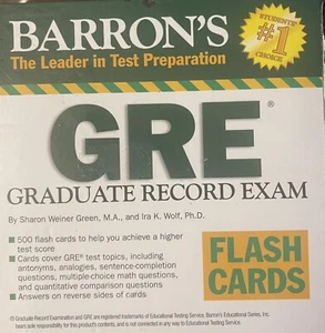 BARRON'S GRE GRADUATE RECORD EXAM 500 FLASH CARDS - Picture 1 of 4