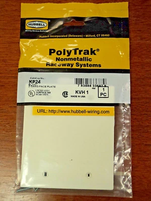 Hubbell KP24 2G Blank Raceway Faceplate - Image 1 of 2