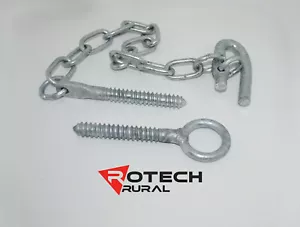 Farm Gate Screw In Ring Latch Kit - 350mm Chain Rotech SCLR350 - Picture 1 of 3
