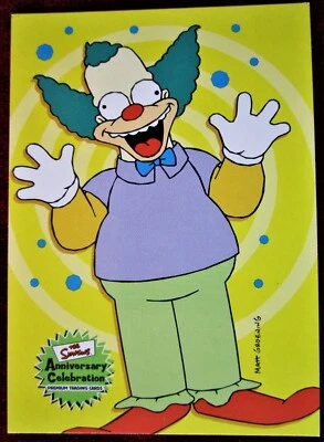 THE SIMPSONS 10th ANNIVERSARY - Card #34 - "KRUSTY THE CLOWN" - INKWORKS 2000 - Image 1 of 2