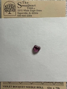 The Sweetheart Tree- Violet Bouquet Needle Roll chart & Amethyst Cabochon Charm - Picture 1 of 3