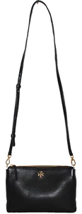Tory Burch Kira Pebbled Wallet Crossbody, Black (See Conditions) $198 - Picture 1 of 7