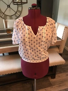 Girls Size Large Top By Abercrombie Blue And White Kids Large - Imagen 1 de 7