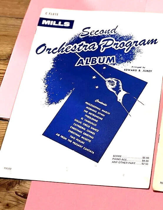Flute Sheet Music Book-1980s Vintage Second Orchestra Program Album-Belwin Mills - Image 1 of 1