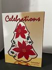 Celebrations 10" Poinsettia Christmas Tree Plate Glass Hand Painted In Box