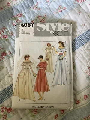 Vintage Style Pattern 4057 Lined Wedding/Bridesmaid Dress in 2 Lengths Size 12 - Image 1 of 3
