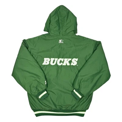 Винтажный новый без ЯРЛЫКОВ редкая Milwaukee баксы зеленый стартер полный молнии с капюшоном куртки мужской большой - Изображение 1 из 4