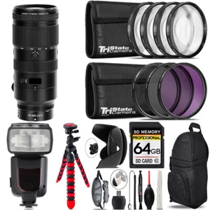 Nikon Z 70-200mm f/2.8 VR S Lens + Nikon Speedlight & More - 64GB Kit - Picture 1 of 8