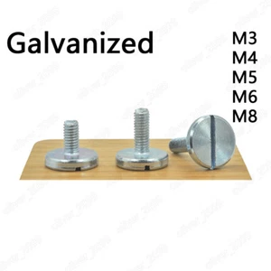 Tornillos de cabeza plana grandes redondos ranurados de acero galvanizado M3 M4 M5 M6 M8 - Imagen 1 de 5