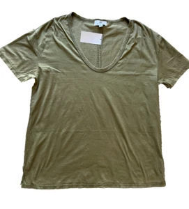 NEW NWT Adriano Goldschmied AG light T-shirt cotton blend S SMALL faded green - Picture 1 of 4