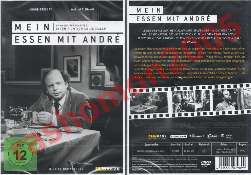 DVD R2 MY DINNER WITH ANDRE Andre Gregory Wallace Shawn Louis Malle Region 2 NEW - Image 1 of 1