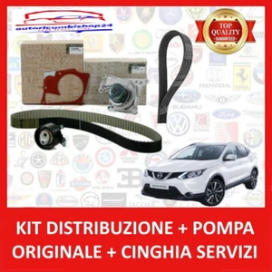 KIT DISTRIBUZIONE + POMPA ORIGINALI + CINGHIA SERVIZI NISSAN QASHQAI II 1.5 DCI - Afbeelding 1 van 3