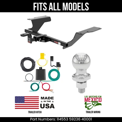 Enganche de remolque para 04-05 Acura TSX cable de 4 pines bola de 178" se adapta a todas las curtas 2 k 1,25" Foto 1 de 4