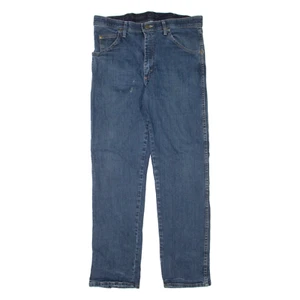 WRANGLER Mens Jeans Blue Slim Straight W34 L30 - Picture 1 of 6