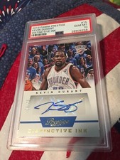 Kevin Durant 2013/14 Prestige Distinctive Ink #15 Auto 05/75 Warriors PSA 10 Gem