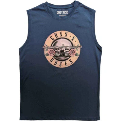 Guns N Roses - Classic Logo - Navy Blue  Tanktop T-shirt - Image 1 of 2