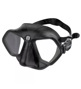 Seac Raptor Taucherbrille Gesichtsmaske schwarz Tauchen Schwimmen Silikon im Etui - Bild 1 von 6