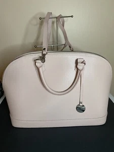 Borsa a tracolla PULICATI rosa saffiano borsa in pelle grande - Foto 1 di 9