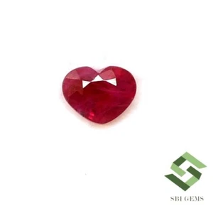 8.25x6.50 mm Certified Natural Ruby Heart Shape Cut 2.10 CTS Loose Gemstone - Picture 1 of 7