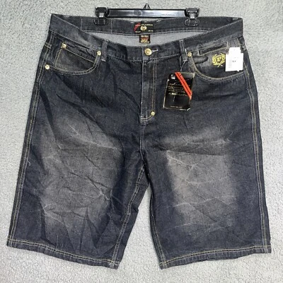 Pantalones Cortos de Jean Phat Farm Classics Hombres 42x13.5 Azul Suelto Bordado Años 90 Y2K Nuevo de Lote Antiguo De Colección Foto 1 de 4